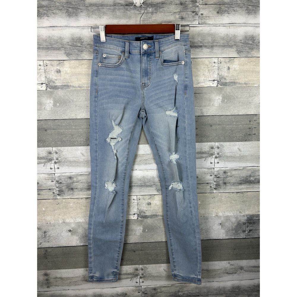 AERO High Rise Jegging Distressed Denim Size 0